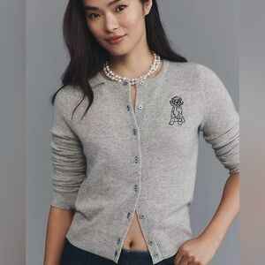 Anthropologie The Juliet Cashmere Cardigan
Grey Dog size small NWT perfect